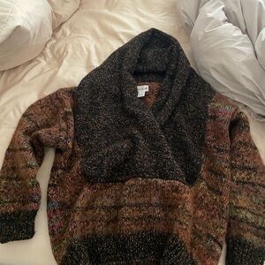 Vintage Wool & Mohair Neiman Marcus Colorful Knit Sweater made in England